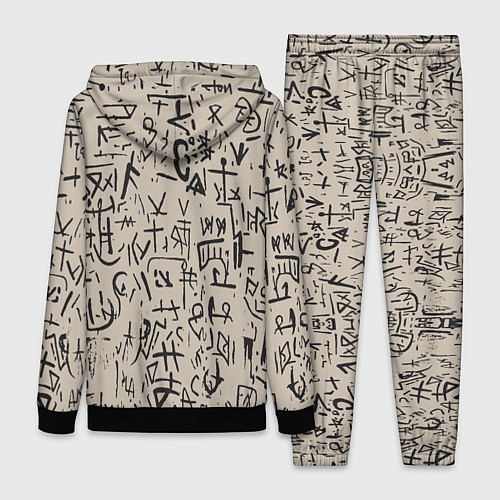 Женский костюм Иероглифы маори / 3D-Черный – фото 2