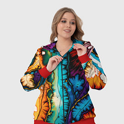 Женский 3D-костюм Разноцветный узор, цвет: 3D-красный — фото 2