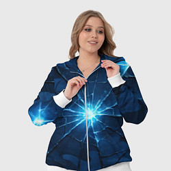 Женский 3D-костюм Синий камуфляж со вспышками, цвет: 3D-белый — фото 2