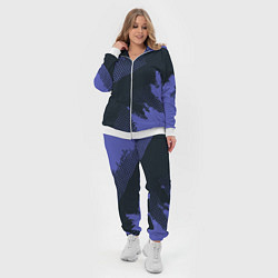 Женский 3D-костюм Абстрактная текстура в синем, цвет: 3D-белый — фото 2