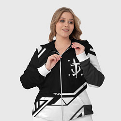 Женский 3D-костюм Doom geometry black, цвет: 3D-белый — фото 2