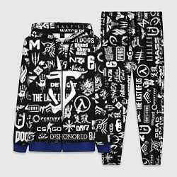 Женский 3D-костюм Doom логотипы всех игр, цвет: 3D-синий