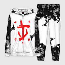 Женский 3D-костюм Doom лого камуфляж текстура, цвет: 3D-белый