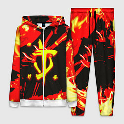 Женский 3D-костюм Doom огненный, цвет: 3D-белый