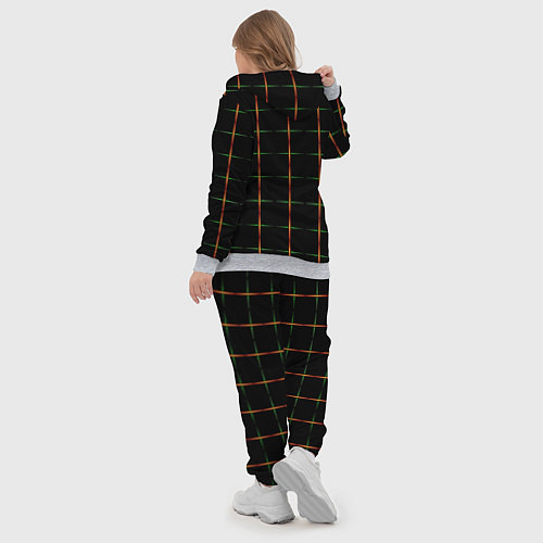 Женский костюм Color black orange green crosses / 3D-Меланж – фото 5