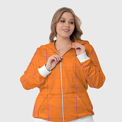 Женский 3D-костюм Color orange stripe, цвет: 3D-белый — фото 2