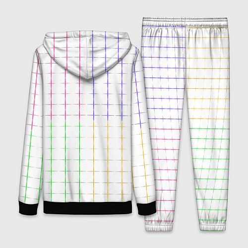 Женский костюм Color white multicolored stripes / 3D-Черный – фото 2