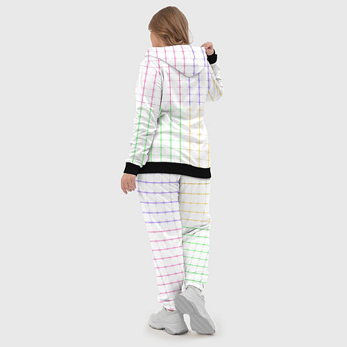 Женский костюм Color white multicolored stripes / 3D-Черный – фото 5