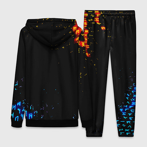 Женский костюм Doom огненные символы / 3D-Черный – фото 2