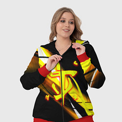 Женский 3D-костюм Doom геометрия из полос, цвет: 3D-красный — фото 2