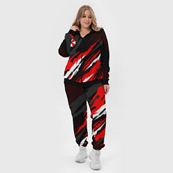 Женский 3D-костюм Umbrella - красное пламя, цвет: 3D-черный — фото 2