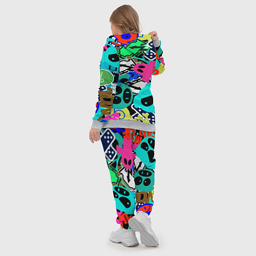 Женский костюм Monster energy стикеры / 3D-Меланж – фото 5