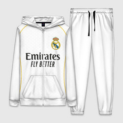 Женский 3D-костюм Реал Мадрид домашняя форма 2025 2026, цвет: 3D-белый