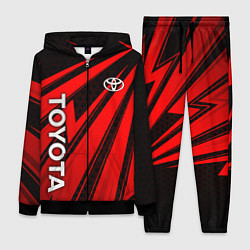 Женский 3D-костюм Тойота - красные полосы, цвет: 3D-черный