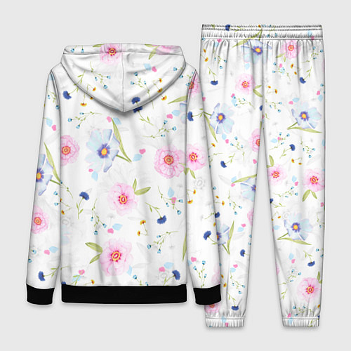 Женский костюм Нежные цветочки / 3D-Черный – фото 2