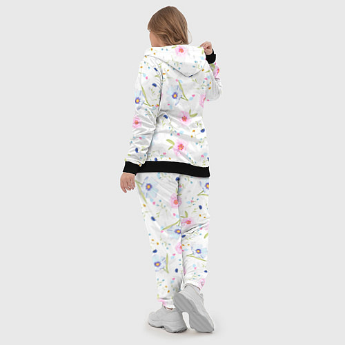 Женский костюм Нежные цветочки / 3D-Черный – фото 5