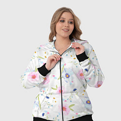 Женский 3D-костюм Нежные цветочки, цвет: 3D-черный — фото 2