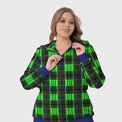 Женский 3D-костюм Color green and black, цвет: 3D-синий — фото 2