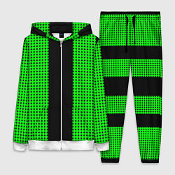 Женский 3D-костюм Color background black green, цвет: 3D-белый