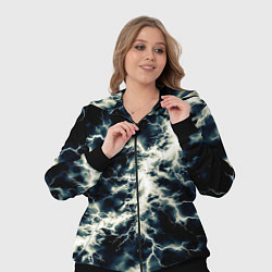 Женский 3D-костюм Чёрно-синий разряд абстракция, цвет: 3D-черный — фото 2