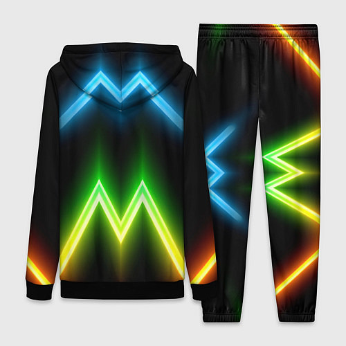 Женский костюм Neon multicolored lines / 3D-Черный – фото 2