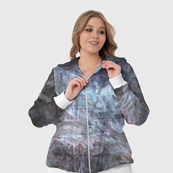Женский 3D-костюм Абстракция - gray-blue hurricane, цвет: 3D-белый — фото 2