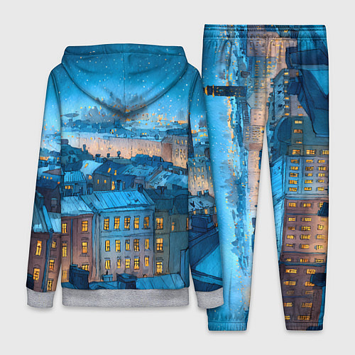 Женский костюм Крыши зимнего Питера / 3D-Меланж – фото 2