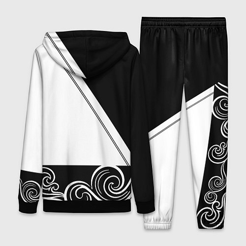 Женский костюм Ювентус геометрия полосы текстура / 3D-Черный – фото 2