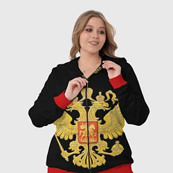 Женский 3D-костюм Герб России: золото, цвет: 3D-красный — фото 2