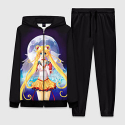 Женский 3D-костюм Сейлор Мун, цвет: 3D-черный