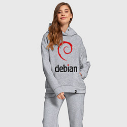Женский костюм оверсайз Debian, цвет: меланж — фото 2