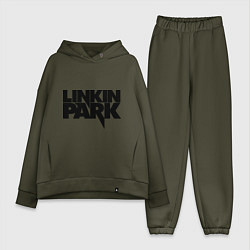 Женский костюм оверсайз Linkin Park, цвет: хаки