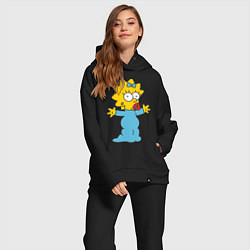 Женский костюм оверсайз Maggie Simpson, цвет: черный — фото 2