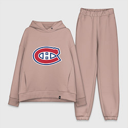 Женский костюм оверсайз Montreal Canadiens, цвет: пыльно-розовый