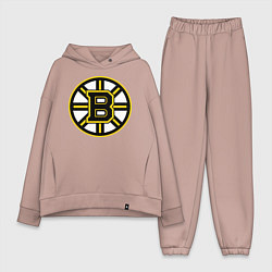 Женский костюм оверсайз Boston Bruins, цвет: пыльно-розовый