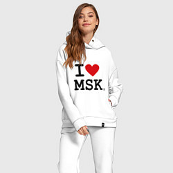 Женский костюм оверсайз I love MSK, цвет: белый — фото 2