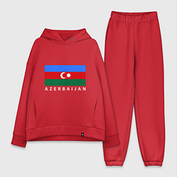 Женский костюм оверсайз Азербайджан, цвет: красный