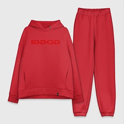 Женский костюм оверсайз IDDQD Doom, цвет: красный