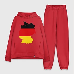 Женский костюм оверсайз Германия (Germany), цвет: красный