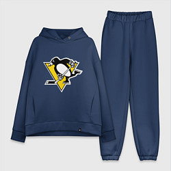Женский костюм оверсайз Pittsburgh Penguins, цвет: тёмно-синий