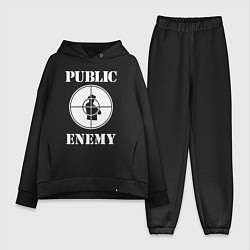 Женский костюм оверсайз Public Enemy, цвет: черный