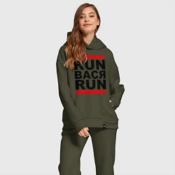 Женский костюм оверсайз Run Вася Run, цвет: хаки — фото 2