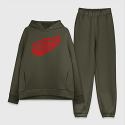 Женский костюм оверсайз Detroit Red Wings: Pavel Datsyuk, цвет: хаки