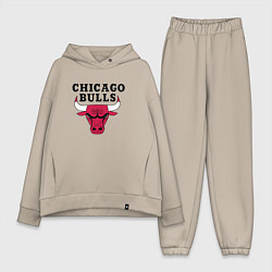 Женский костюм оверсайз Chicago Bulls, цвет: миндальный