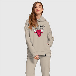Женский костюм оверсайз Chicago Bulls, цвет: миндальный — фото 2