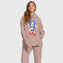 Женский костюм оверсайз Classic Sonic, цвет: пыльно-розовый — фото 2