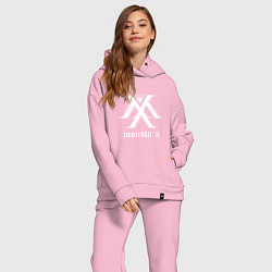 Женский костюм оверсайз Monsta X, цвет: светло-розовый — фото 2