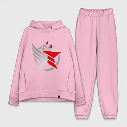 Женский костюм оверсайз N7 Elite, цвет: светло-розовый