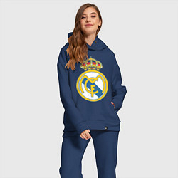 Женский костюм оверсайз Real Madrid FC, цвет: тёмно-синий — фото 2