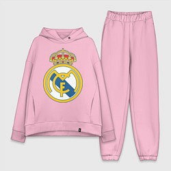 Женский костюм оверсайз Real Madrid FC, цвет: светло-розовый